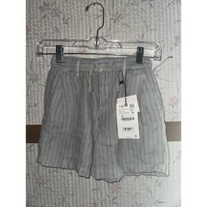 Zara Boy Gray Stripped Shorts Size 7